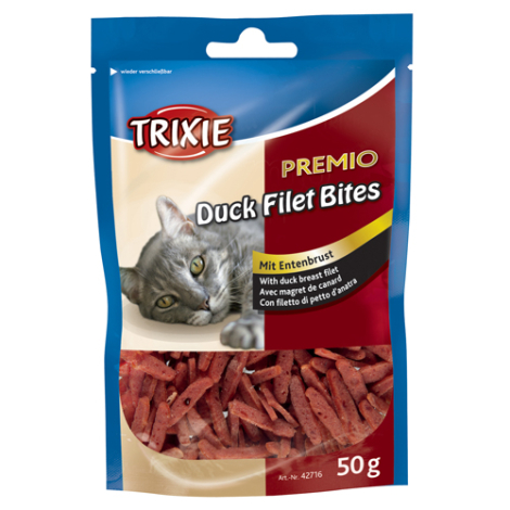 Trixie Premio Katte Snack Godbidder Ande Filet Bidder - 50g - 86% Kød
