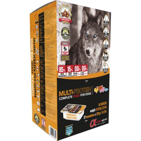 AlphaSpirit MULTI Komplet Hundefoder - Flere Størrelser - Semi Fugtigt - 85% Kød - Allergivenligt - Uden Korn og Tilsætningsstoffer