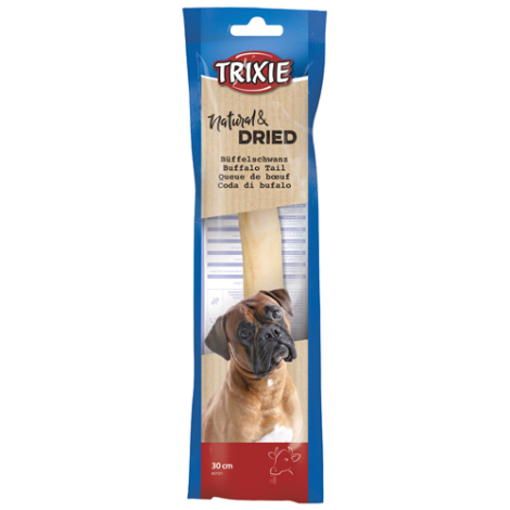Trixie Hunde Snack Tørrede Bøffel Hale - 30cm - Naturlig