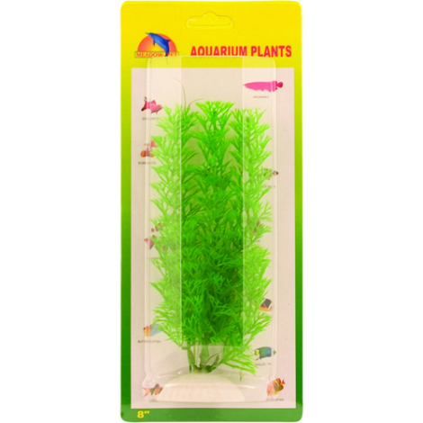 Akvarie Plastik Plante Hornblad - 20cm
