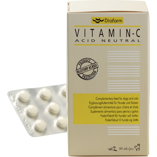 Diafarm C-Vitamin tabletter 90 stk, fodertilskud til hunde og