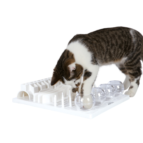 Trixie Katte Aktivitetlegetøjs Spil FunBoard i Plastik - 5 Moduler - 30x40cm - - - -