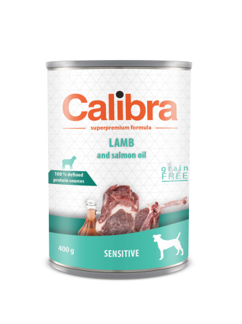 Calibra Kornfrit Hunde Sensitive Vådfoder - Med Lam, Grøntsater og Lakseolie - 400g