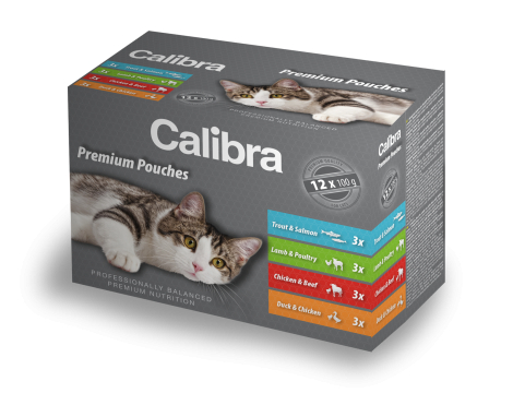 Calibra Katte vådfoder Multipack med 4x3 Smage - 12x100g