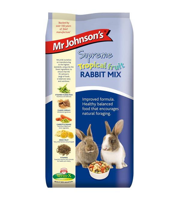 Mr. Johnson s Supreme Tropical Kaninfoder Mix - Med Frugt - Flere Størrelser