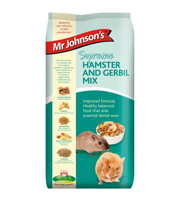 mr johnsons supreme hamster og oerkenrotte foder mix flere stoerrelser fit