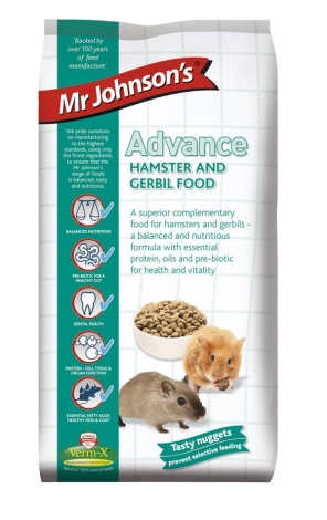 Mr. Johnson´s Advance Hamster og Ørkenrotte Foder - 750g