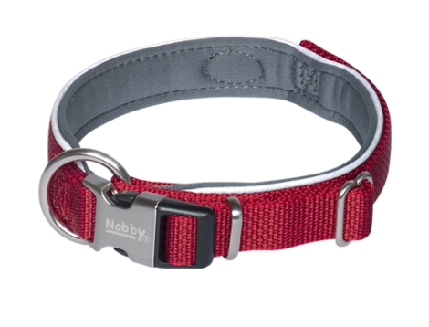 Nobby Royal Hundehalsbånd - Med Blød Neopren - Rød - Flere Størrelser