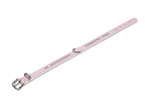 Nobby Hundehalsbånd med Crystal i Pink - Flere Størrelser