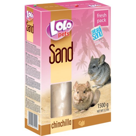 LoloPets Chinchilla Sand - 1500g - Naturligt