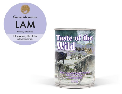 Taste Of The Wild Sierra Mountain Hundefoder - Med Lam - 390g - Kornfri
