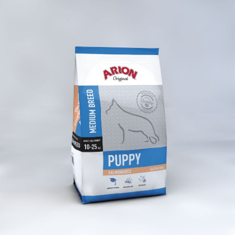 Arion Original Puppy Medium Breed - Laks og Ris - 12kg