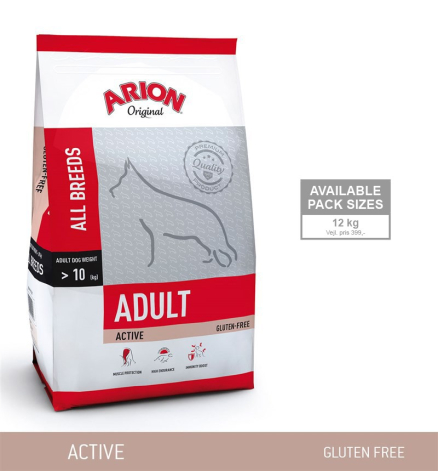 Arion Original Active Hundefoder - Med Kylling og Ris - 12kg