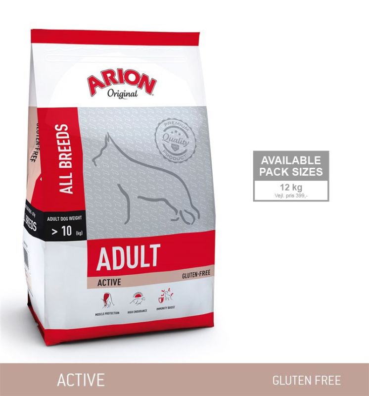 Billede af Arion Original Active Hundefoder - Med Kylling og Ris - 12kg