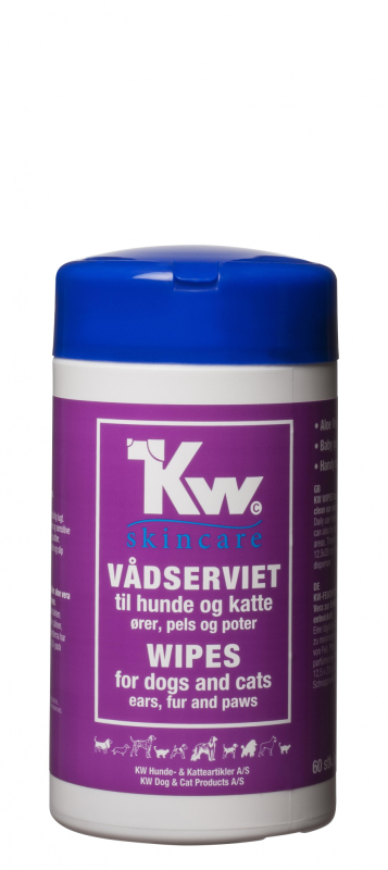Se Kw Vådservietter fra KW til hunde med antibakterielle hos Dyreverdenen.dk