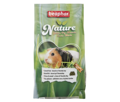 Beaphar Nature Marsvinefoder - C-vitamin og Timothy Hø - 1250g - Kornfrit
