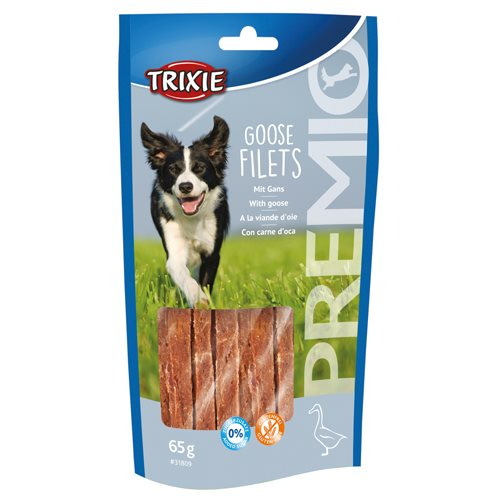 Trixie Hunde Snack Gåse Fillet - 6,5cm - 65g - Glutenfrie og Sukkerfrie