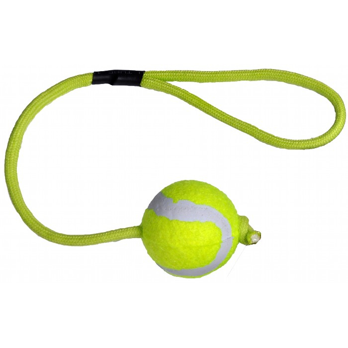 Billede af Kw Hundelegetøjs Mini Tennisbold - Med Snor - Ø42mm hos Dyreverdenen.dk