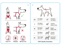 Red Dingo Polstret Hundesele Med Antitræk - Gul - Flere Størrelser
