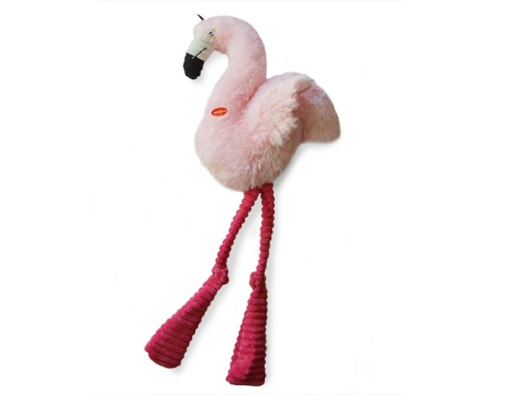PartyPets Hundelegetøjs Kærlig Flamingo - 65cm - Med Pivelyd