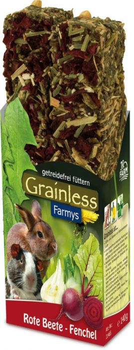 Se JR Farm Gnaver Snack Gnaverstænger Rødbede & Fennikel - 140g - Kornfrie - Sukkerfrie hos Dyreverdenen.dk