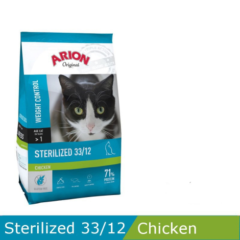 Arion OriginalSterilized Kattefoder - Med Kylling - 7,5kg