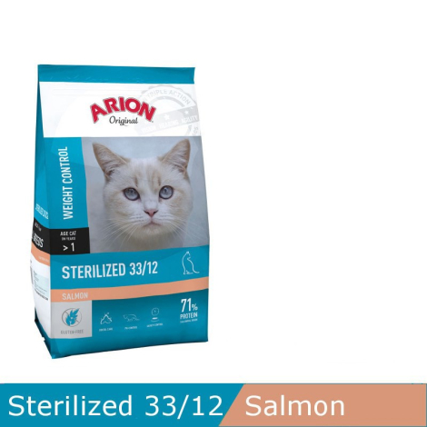 Arion Original Sterilized Kattefoder - Med Laks - 7,5kg
