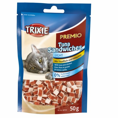 Billede af Trixie Premio Katte Snack Godbidder Tun Bider - Med Tunfisk og Kylling - 50g - Sukkerfrie hos Dyreverdenen.dk