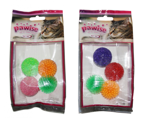 PaWise Kattelegetøj - Med 4 Bolde - 2