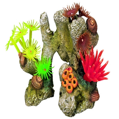 Nobby Akvarie Dekorations Koral - Med Planter - 11cm