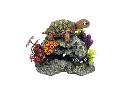 Nobby Avkarie Dekoration Skildpadde på Klippe - 13,5x8,5x10,7cm