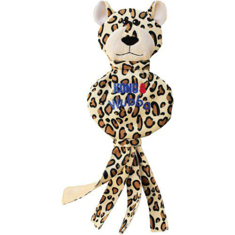 Kong Wubba No Stuff Cheetah Hundelegetøj - 40x15cm - Med Pivelyd og Skamlelyd