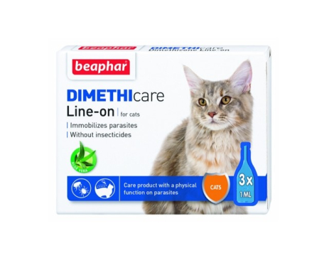 Beaphar Loppe & Flåt Line On (Dimethicone) - Til Katte