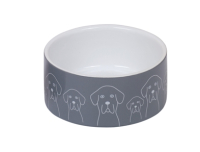Nobby Hundeskål i Keramik - Med Hunde - Flere Størrelser
