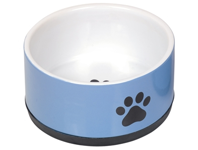 Billede af Nobby Hundeskål i Keramik - Med Pote Motiv - Flere Størrelser - Blå
