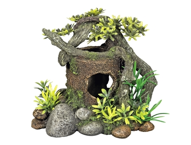 Nobby Akvarie Dekoration Træ - Med Gemmested - Polyresin - 18x15x15cm thumbnail