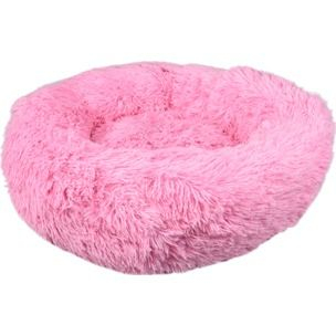 Flamingo Donut Fluffy Hundeseng - Pink - Ø50cm