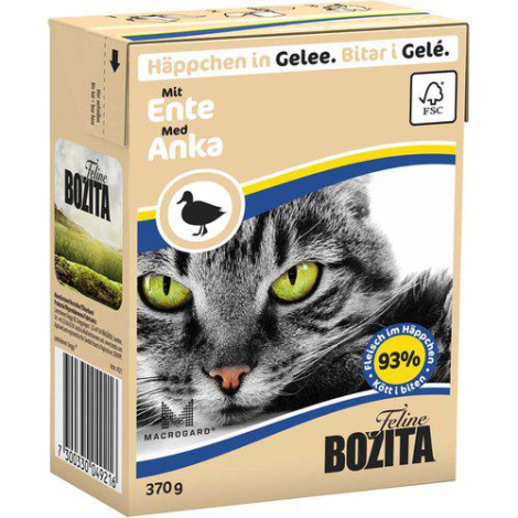 Bozita Katte Vådfoder - Med And Bidder i Gele - 370g - Tetra
