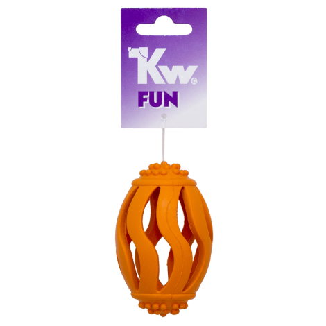 Kw Fun Hundelegetøjs Gummi Rugbybold Hul - 12cm