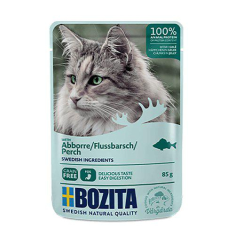 Bozita Katte Vådfoder - Med Aborre Bidder i Gele - 85g