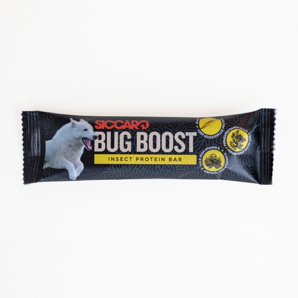 Vænne sig til Tale Produkt Siccaro Bug Boost Proteinbar til Hunde - 1stk - KØB HER