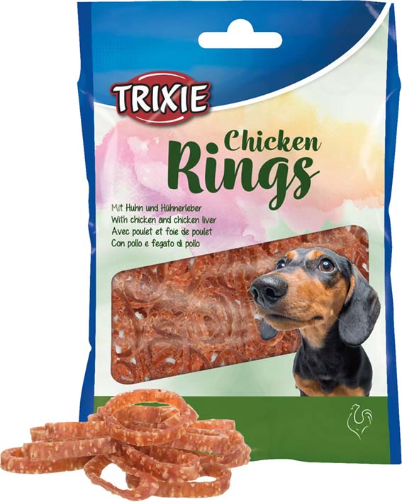 Trixie Hunde Snack Kyllinge Ringe - Med Kyllingelever - 100g