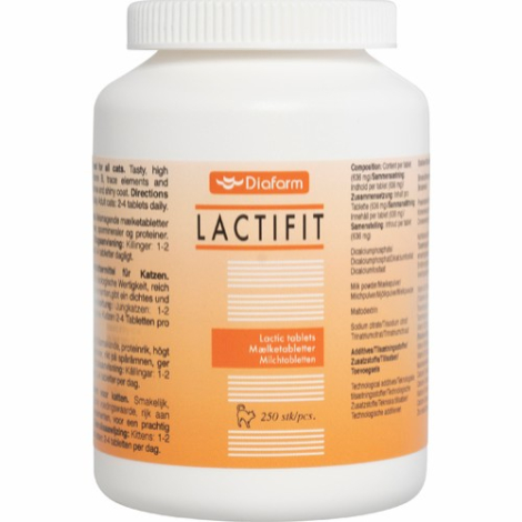 Diafarm Lactifit Mælkegærtabletter Til Katte - 250stk