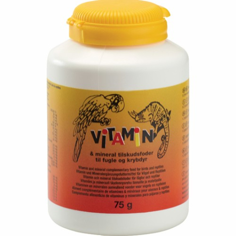 Diafarm Fugle & Krybdyr Vitamin og Mineral Pulver - 75g