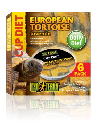 Exo Terra Landskildpaddefoder - 6x25g - Til Junior Europæiske Skildpadder