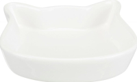 Trixie Katteskål i Keramik - Med Ansigt - 0,25L - 12cm - hvid