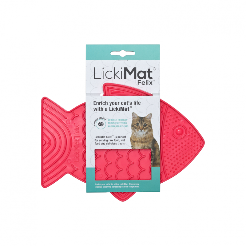 KW LickiMat Felix Kat - 20cm - Pink thumbnail
