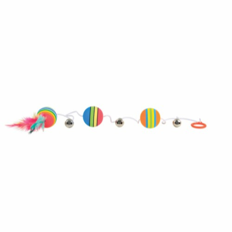 Trixie Kattelegetøjs Regnbuebolde i Elastik - 80cm