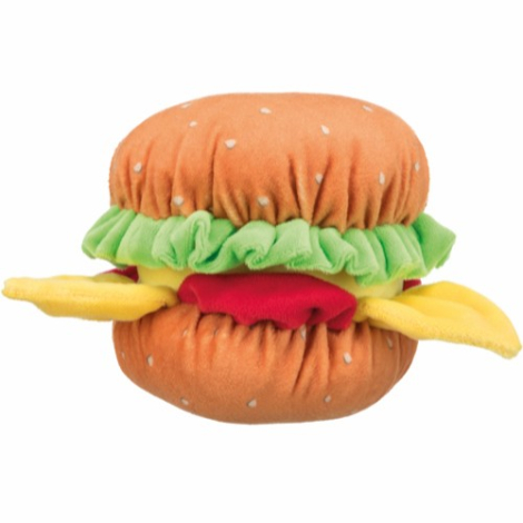Trixie Hundelegetøjs Plys Burger - 13cm - Med Lyd