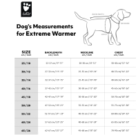 Hurtta Extreme Warmer Hundejakke - Flere Størrelser - Lingon måle skema